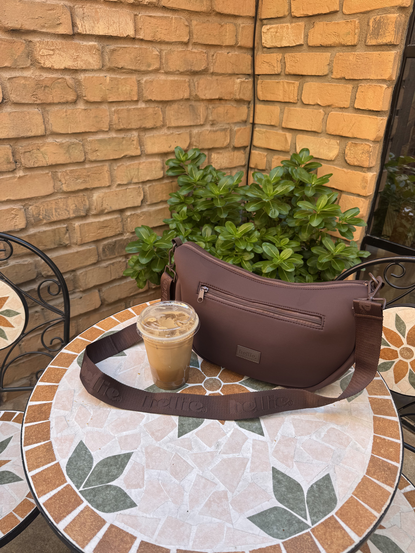 The espresso brown Bellie Crescent Bag